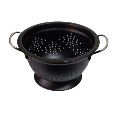 Ανοξείδωτο Σουρωτήρι Ζυμαρικών Σε Μαύρο Χρώμα 15x24cm
