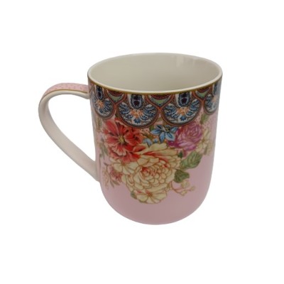 Πορσελάνινη Κούπα pink flowers garden 380ml