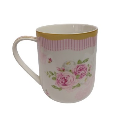 Πορσελάνινη Κούπα Ροζ Τριαντάφυλλα 380ml