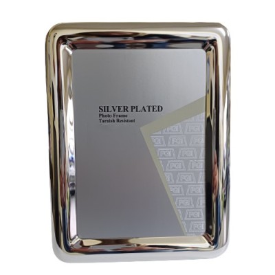 Σκαλιστή Επάργυρη Αμετάβλητη Κορνίζα Με Βελούδινη Μαύρη Πλάτη 15x20cm