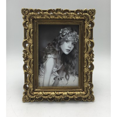 Κορνίζα Polyresin Χρυσή Ανάγλυφη 23721-46 10×15εκ.