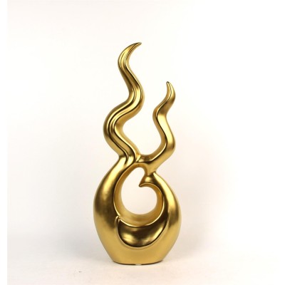 Κεραμικό Διακοσμητικό Φλόγα Χρυσό Ματ 44.50cm