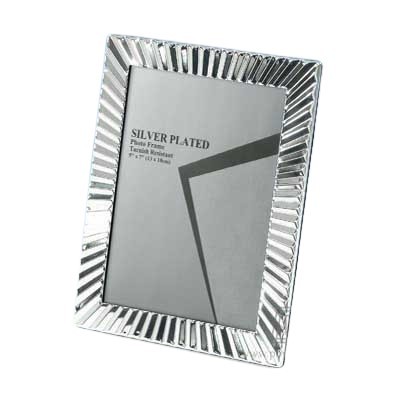 Σκαλιστή Επάργυρη Αμετάβλητη Κορνίζα Με Βελούδινη Μαύρη Πλάτη Γυαλιστερή 10x15cm