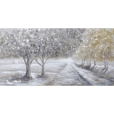 Πίνακας Σε Καμβά Δέντρα Με Δρόμο 60x120x3cm