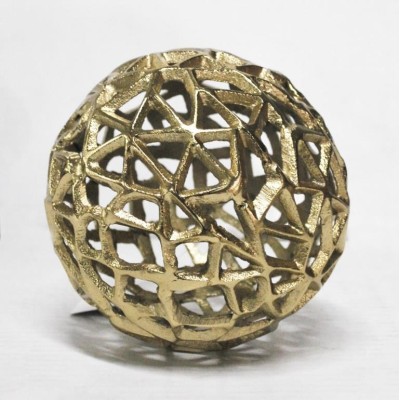 Μεταλλική Διακοσμητική Επιτραπέζια Χρυσή Σφαίρα 15x15x15cm