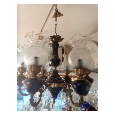 Φωτιστικό Εξάφωτο Μπρούτζινο