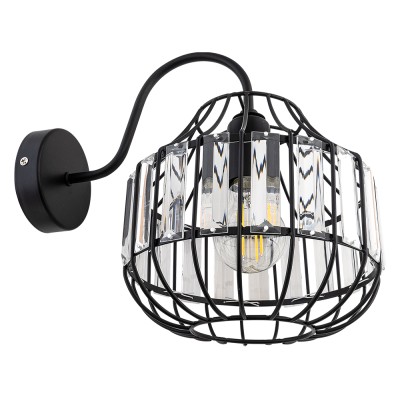 WLC 7048 BK  ΑΠΛΙΚΑ ΜΑΥΡΗ ΜΕ ΚΡΥΣΤΑΛΛΑ 1ΧΕ27