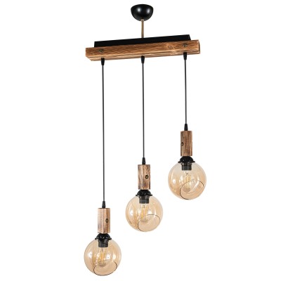 PDT 2061-3S ΡΑΓΑ 3/Φ ΚΡΕΜ. ΛΕΠΤ/ΡΕΙΑ ΞΥΛΟ ΜΕ ΜΕΛΙ ΓΥΑΛΙ 3ΧΕ27