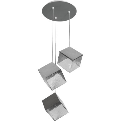 PDC 4021-3 CR  ΚΥΒΟΙ ΑΝΙΣΟΠΕΔΟΙ ΜΕΤΑΛΛΟ + ΔΙΑΦΑΝΟ ΓΥΑΛΙ 3Χ G9