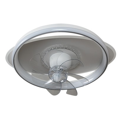 CFC 9502 WΗ ΑΝΕΜΙΣΤΗΡΑΣ ΟΒΑΛ+ ΚΥΚΛΟΣ ΟΡΟΦΗΣ ΜΕ LED ΦΩΤΙΣΜΟ 3COLORS+ CONTROL