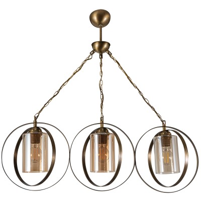 PDT 2063-3  ΚΡΕΜ. 3/Φ ΔΥΟ ΜΕΤΑΛΛΙΚΟΙ ΚΥΚΛΟΙ ΚΑΙ ΚΥΛΙΝΔΡΙΚΟ ΓΥΑΛΙ Ε 27