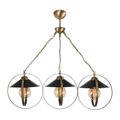 PDT 2062-3  ΚΡΕΜ. 3/Φ ΔΥΟ ΜΕΤΑΛΛΙΚΟΙ ΚΥΚΛΟΙ ΣΥΝΔΥΑΣΜΟΣ ΜΕ ΚΑΜΠΑΝΑ Ε 27