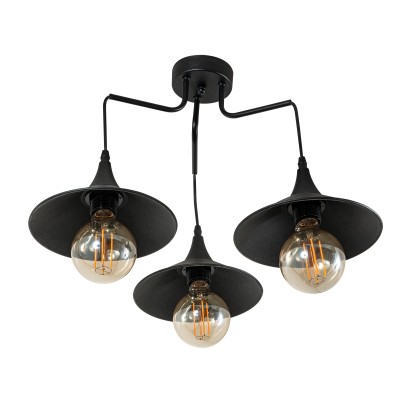 PDT 1246-3  ΟΡΟΦΗΣ 3/Φ ΜΕ ΠΛΑΣΤΙΚΕΣ ΚΑΜΠΑΝΕΣ ΜΑΥΡΕΣ ΚΑΙ ΡΟΖΕΤΑ ΠΛΑΣΤΙΚΗ Ε 27