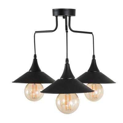 PDT 1246-3  ΟΡΟΦΗΣ 3/Φ ΜΕ ΠΛΑΣΤΙΚΕΣ ΚΑΜΠΑΝΕΣ ΜΑΥΡΕΣ ΚΑΙ ΡΟΖΕΤΑ ΠΛΑΣΤΙΚΗ Ε 27