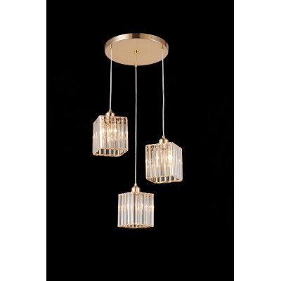 PDC 6169-3 3/Φ ΚΡΕΜ. ΧΡΥΣΟ ΚΥΒΟΙ ΚΡΥΣΤΑΛΙΝΟΙ 3ΧΕ27