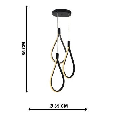 PDT 700-3 ΒΚ  ΚΡΕΜ. 3/Φ LED ΘΗΛΙΕΣ ΜΑΥΡΟ