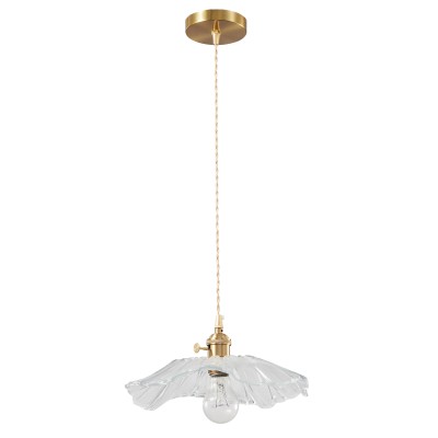 PDC 1488 1/Φ ΚΡΕΜΑΣΤΟ VINTAGE ME ΓΥΑΛΙ ΛΟΥΛΟΥΔΙ 1ΧΕ27