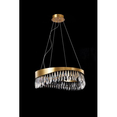 PDC 708-60 ΚΡΕΜΑΣΤΟ LED ΣΑΝ ΚΥΜΑ ΜΕ ΚΡΥΣΤΑΛΛΑ