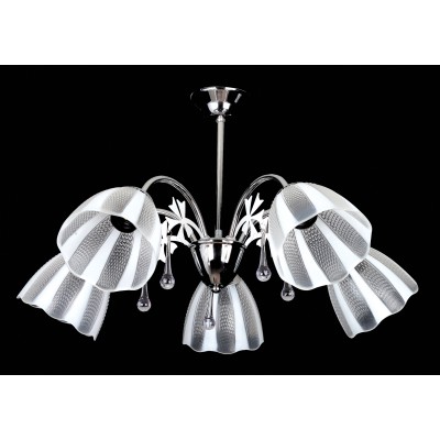 PDT 194-5 ΠΟΛΥΦΩΤΟ ΝΙΚΕΛ ΛΕΥΚΟ/ΔΙΑΦΑΝΟ ΓΥΑΛΙ 5ΧΕ27