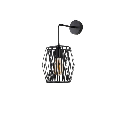 WLC 320 BK ΑΠΛΙΚΑ ΜΑΥΡΗ ΜΕΤΑΛΛΙΚΗ ΓΡΑΜΜΙΚΗ 1xE27