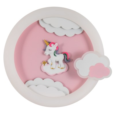 CCC 4319 ΠΛΑΦΟΝΙΕΡΑ ΠΑΙΔΙΚΗ LED ΡΟΖ ΜΟΝΟΚΕΡΟΣ CCT