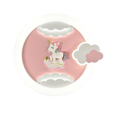 CCC 4319 ΠΛΑΦΟΝΙΕΡΑ ΠΑΙΔΙΚΗ LED ΡΟΖ ΜΟΝΟΚΕΡΟΣ CCT