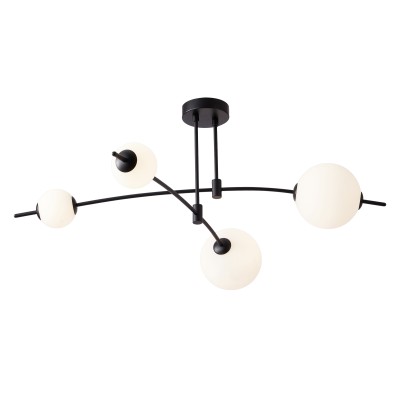 CCC 553-4 ΟΡΟΦΗΣ ΓΡΑΜΜΙΚΟ ΜΑΥΡΟΣ ΣΚΕΛΕΤΟΣ ΜΕ 4 ΦΟΥΣΚΕΣ LED 40W 3000K 1200 LUM