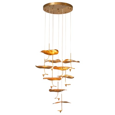 PDC 1290-9 ΠΟΛΥΦΩΤΟ LED ΜΕ ΦΥΛΛΑ ΝΟΥΦΑΡΑ ΧΡΥΣΑ