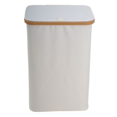 ΚΑΛΑΘΙ ΑΠΛΥΤΩΝ ΥΦΑΣΜΑΤΙΝΟ ΣΕ ΕΚΡΟΥ ΧΡΩΜΑ ΜΕ ΜΠΑΜΠΟΥ ΣΚΕΛΕΤΟ 40x30x60εκ. ANKOR