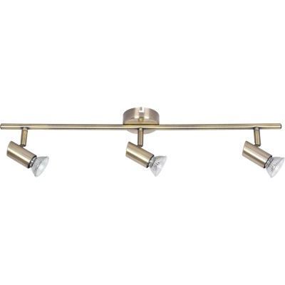 InLight Επιτοίχιο σποτ από μέταλλο σε οξυντέ απόχρωση 3XGU10 D:60cm (9076-3Φ-Οξυντέ)