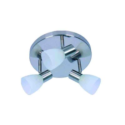 InLight Επιτοίχιο σποτ από μέταλλο σε νίκελ ματ απόχρωση 3XE14 D:25cm (9064-3Φ-Νίκελ Ματ)