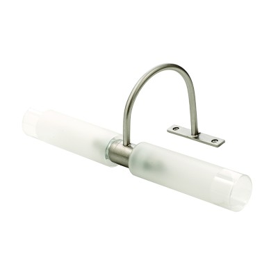 InLight Επιτοίχιο φωτιστικό από νίκελ ματ μέταλλο και αμμοβολή γυαλί 2XG9 D:31,5cm (1046-Νίκελ Ματ)