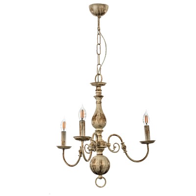 InLight Κρεμαστό φωτιστικό από μέταλλο σε λευκή πατίνα 3XE14 D:60cm (5311-3)