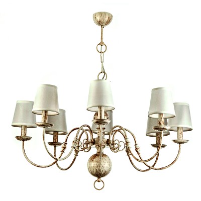 InLight Κρεμαστό φωτιστικό από μέταλλο σε λευκή πατίνα 8XE14 D:83cm (5311-8)