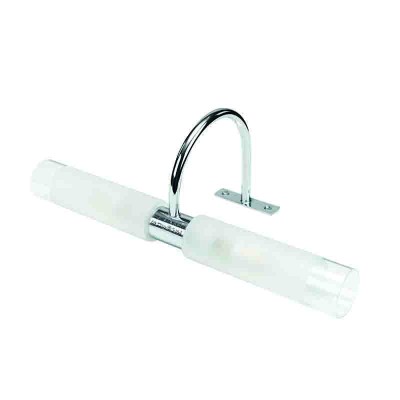 InLight Επιτοίχιο φωτιστικό από χρώμιο μέταλλο και αμμοβολή γυαλί 2XG9 D:31,5cm (1046-Χρώμιο)