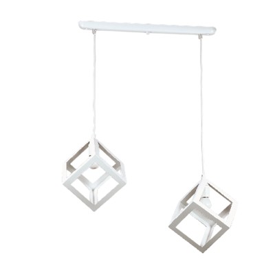 InLight Κρεμαστό φωτιστικό από λευκό μέταλλο 2XE27 D:40cm (4400-2-WH-ΡΑΓΑ)