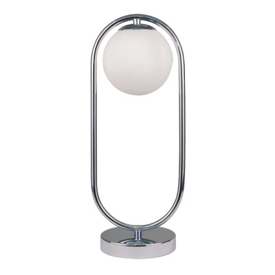 InLight Επιτραπέζιο φωτιστικό σε χρώμιο απόχρωση και λευκή οπαλίνα 1XG9 D:40cm (3017-CH)