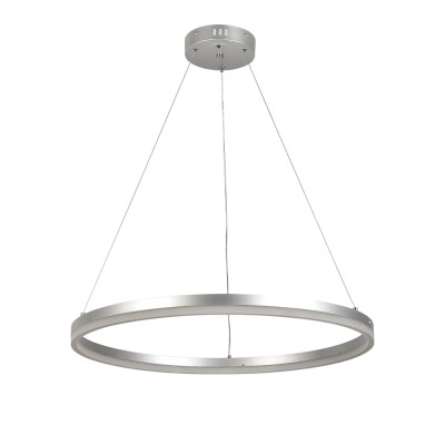 Inlight Κρεμαστό φωτιστικό LED 45W 3CCT (by switch on base) D:60cm (6095-C-Silver)