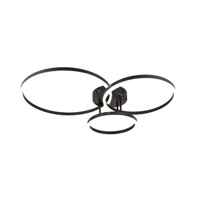 Inlight Φωτιστικό οροφής LED 75W 3CCT (by switch on base) D:95cm (6094-A-Black)