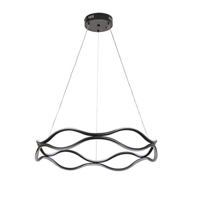 Inlight Κρεμαστό φωτιστικό LED 80W 3CCT (by switch on base) D:60cm (6097-Black)