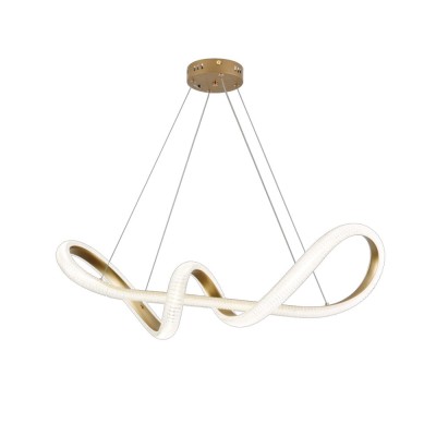 Inlight Κρεμαστό φωτιστικό LED 60W 3CCT (by switch on base) D:120cm (6098-Golden)