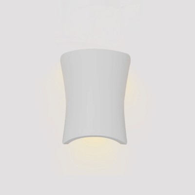 Inlight Επιτοίχιο φωτιστικό λευκό από γύψο 1XE14 D:21,5cm (43053-White)