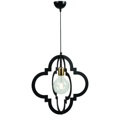 Φωτιστικό μονόφωτο μέταλλο μαύρο Ε27 Φ45