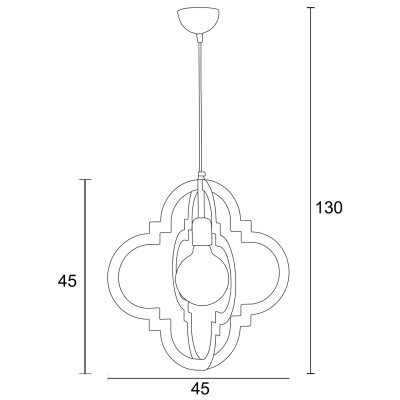 Φωτιστικό μονόφωτο μέταλλο μαύρο Ε27 Φ45