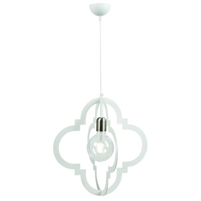 Φωτιστικό μονόφωτο μέταλλο λευκό Ε27 Φ45