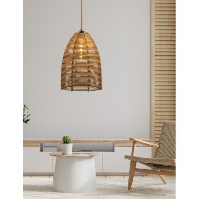 Φωτιστικό μονόφωτο σχοινί natural Ε27 Φ36