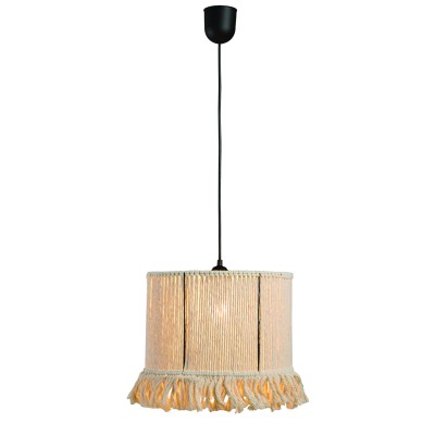 Φωτιστικό μονόφωτο BOHO σχοινί εκρού Ε27 Φ35