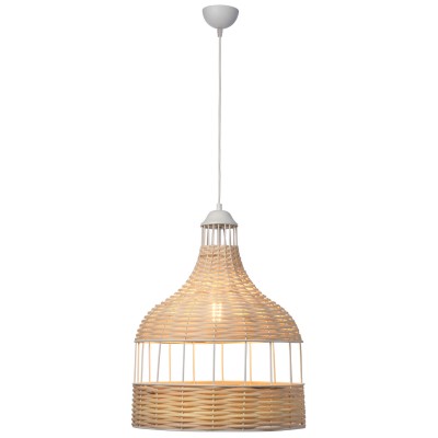 Φωτιστικό μονόφωτο μέταλλο/ρατάν Ε27 Φ41