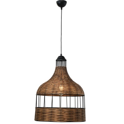 Φωτιστικό μονόφωτο μέταλλο/ρατάν Ε27 Φ41