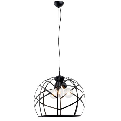 Φωτιστικό πλέγμα μέταλλο μαύρο Ε27 Φ50 3φ